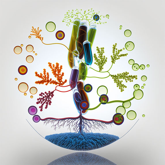 Une image reflète une représentation visuelle de l'activité in vitro des huiles essentielles contre la croissance de Helicobacter Pylori et son activité uréase. Je voudrais que l'image soit colorée et créative. Je voudrais que l'image montre des molécules d'huiles essentielles entourant et entravant la croissance des bactéries Helicobacter Pylori et sa capacité à produire l'uréase. Je voudrais que l'image montre le pouvoir des huiles essentielles et leur capacité à réduire l'activité des bactéries et leur capacité à produire l'uréase. Je voudrais que l'image montre l'interaction entre les molécules des huiles essentielles et les bactéries. Je voudrais que l'image soit dynamique, colorée et élégante.